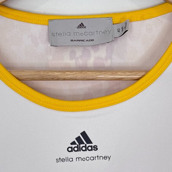 Adidas Stella McCartney Barricade Yellow White Athletic Pullover Shirt Small d5 - Picture 7 of 16